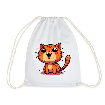 Chat - Sac de sport léger - blanc - Devant