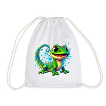 Gecko - Turnbeutel - Weiß - Vorne