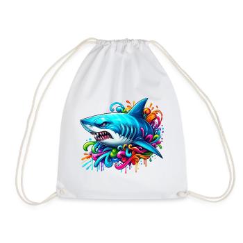 Requin - Sac de sport léger - blanc - Devant
