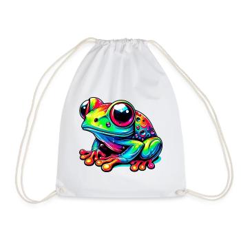 Frog - Drawstring Bag - white - Front