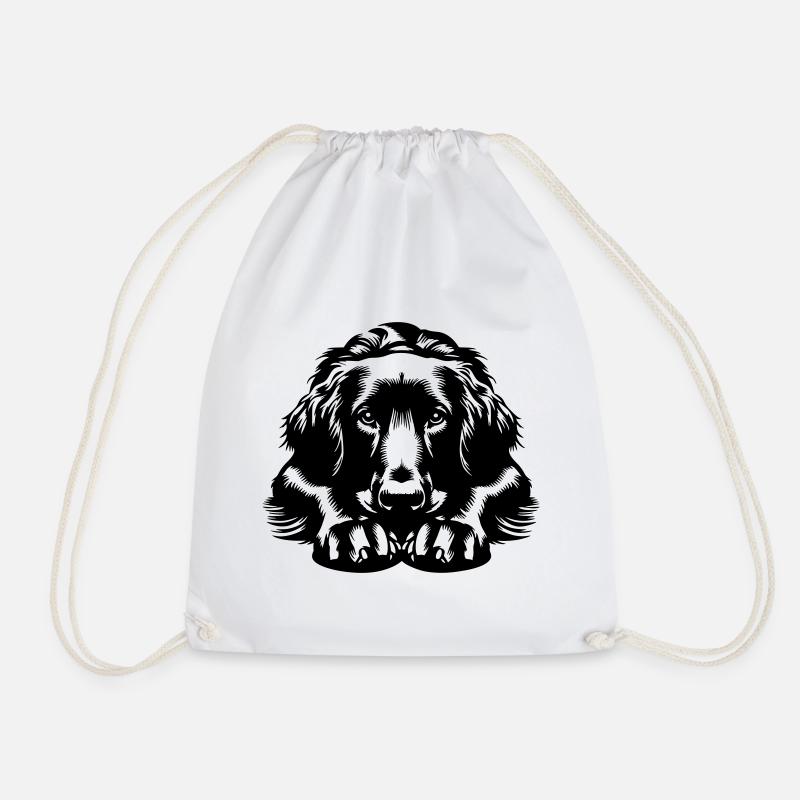 Flat-coated Retriever - Turnbeutel - Weiß