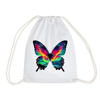 Schmetterling - Turnbeutel - Weiß - Vorne