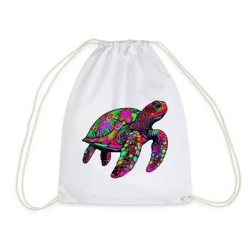 Tortue marine - Sac de sport léger - blanc - Devant