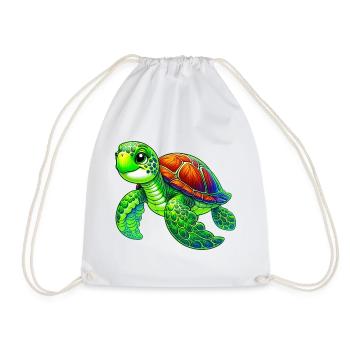Tortue - Sac de sport léger - blanc - Devant
