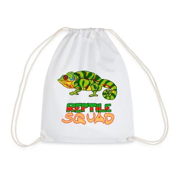 Reptile Squad Bunte Chamäleon-Kunst - Turnbeutel - Weiß - Vorne