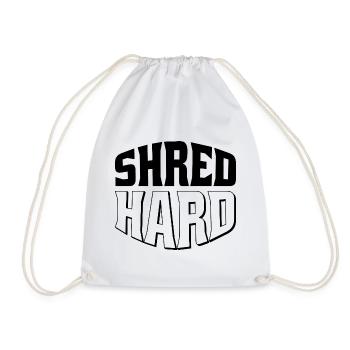 Shred Hard Snowboard Style - Turnbeutel - Weiß - Vorne