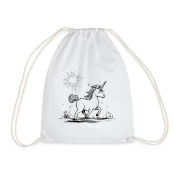 Unicorn in the sunshine - Drawstring Bag - white - Front