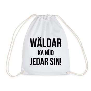 Wäldar ka nüd jedar sin ! - Sac de sport léger - blanc - Devant