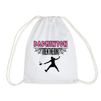 Badminton Rentnerin Rente Ruhestand Badmintonerin - Turnbeutel - Weiß - Vorne
