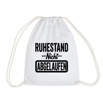 Ruhestand Nacht Abgelaufen Lustiger Spruch - Turnbeutel - Weiß - Vorne