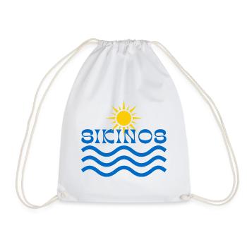 Sikonos-Soleil sur les vagues bleues - Sac de sport léger - blanc - Devant