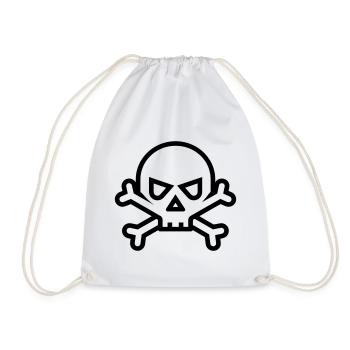 tête de mort pirate - Sac de sport léger - blanc - Devant