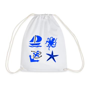 maritime - Drawstring Bag - white - Front