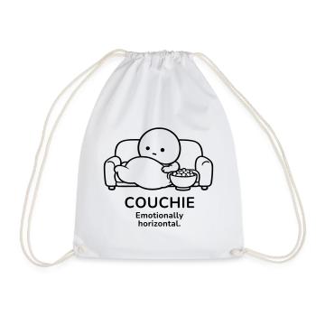 Couchie – Emotionally Horizontal | Cozy Mood - Turnbeutel - Weiß - Vorne