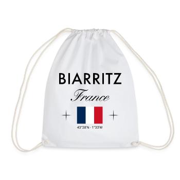Biarritz France coordonne le souvenir de voyage - Sac de sport léger - blanc - Devant