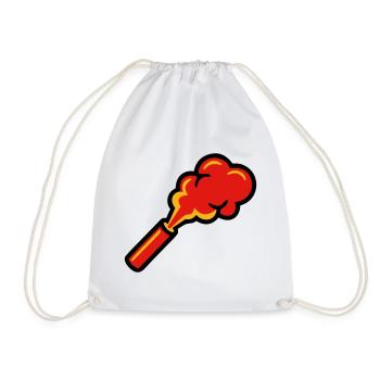 Bengal Fire Pyro Smoke Icon - Drawstring Bag - white - Front