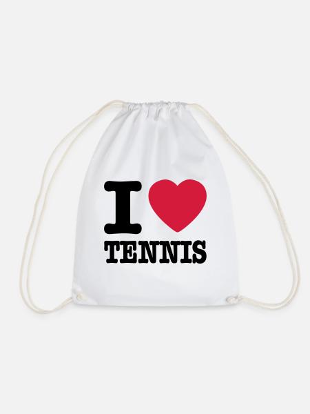 I love tennis AT - Turnbeutel - Weiß