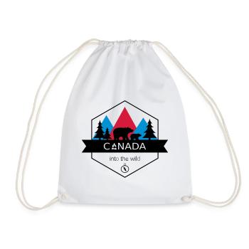 Le Canada dans la nature avec les ours et la forêt - Sac de sport léger - blanc - Devant