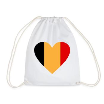 Belgium - Drawstring Bag - white - Front