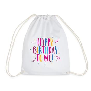 Congratulations on my birthday! - Drawstring Bag - white - Front