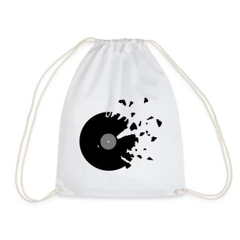 schallplatte_1 - Drawstring Bag - white - Front
