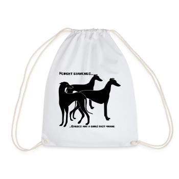 forget_diamonds..Galgos - Turnbeutel - Weiß - Vorne