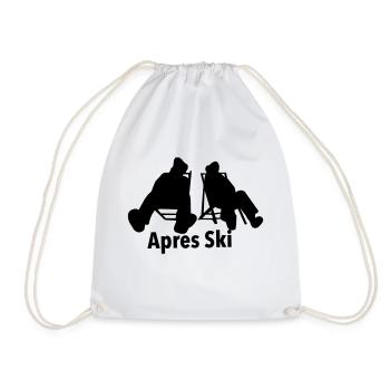 Ski, ski, skiing, après ski, freeski, freeskiing - Sac de sport léger - blanc - Devant