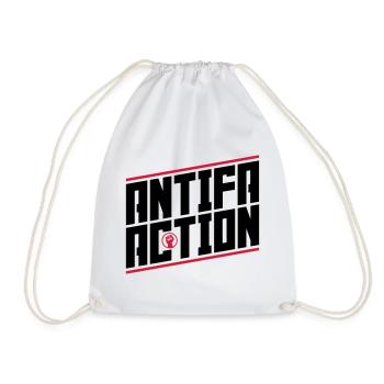 Antifa action - Drawstring Bag - white - Front
