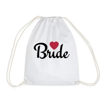 bride with heart 2c - Sac de sport léger - blanc - Devant
