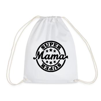 Super maman, maman, fête des mères, cadeau pour le lundi* - Sac de sport léger - blanc - Devant