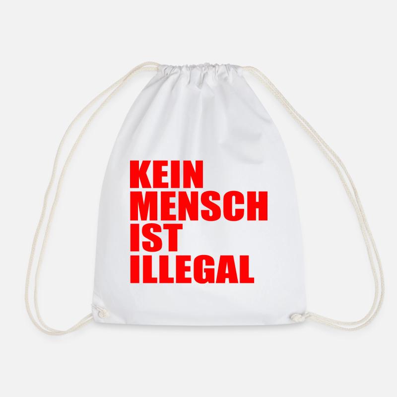 kein mensch ist illegal - Turnbeutel - Weiß
