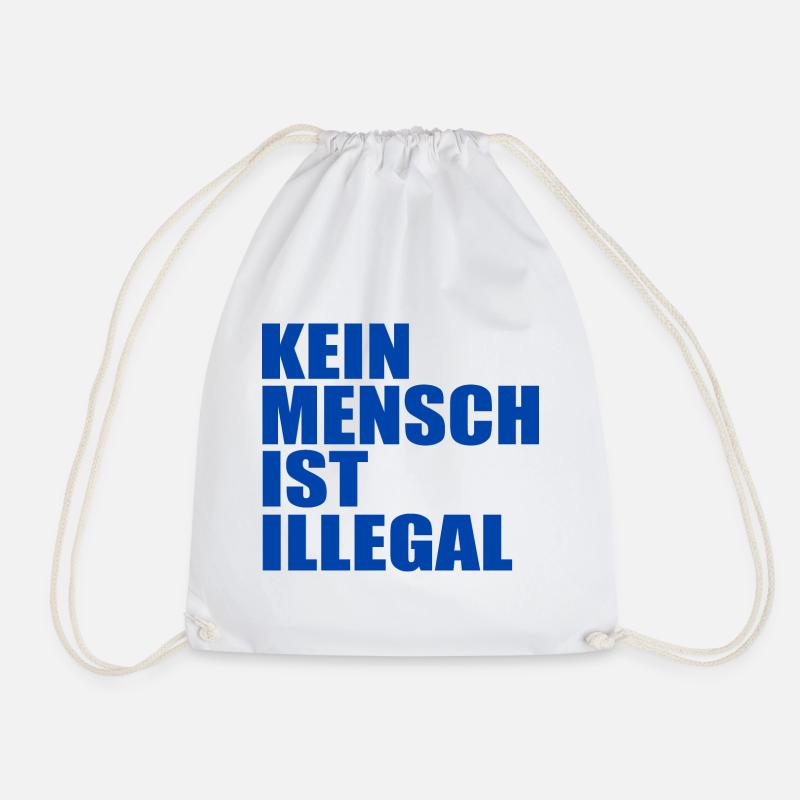 kein mensch ist illegal - Turnbeutel - Weiß
