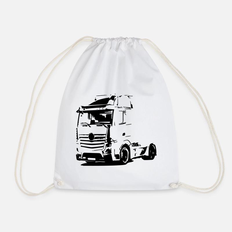 Deutscher LKW - Turnbeutel - Weiß