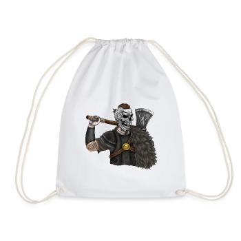 Wikinger, Odin, Thor, Wallhalla, Berserker - Turnbeutel - Weiß - Vorne