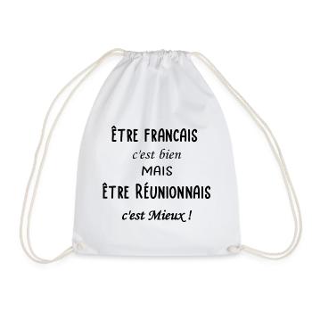 Etre Réunionnais c'est mieux - Sac de sport léger - blanc - Devant