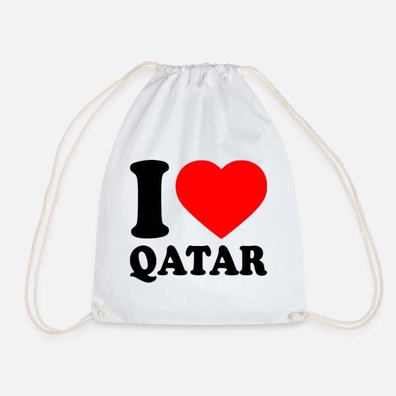 I love qatar - Turnbeutel - Weiß