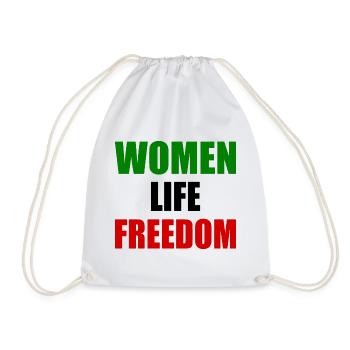Women life freedom - Drawstring Bag - white - Front