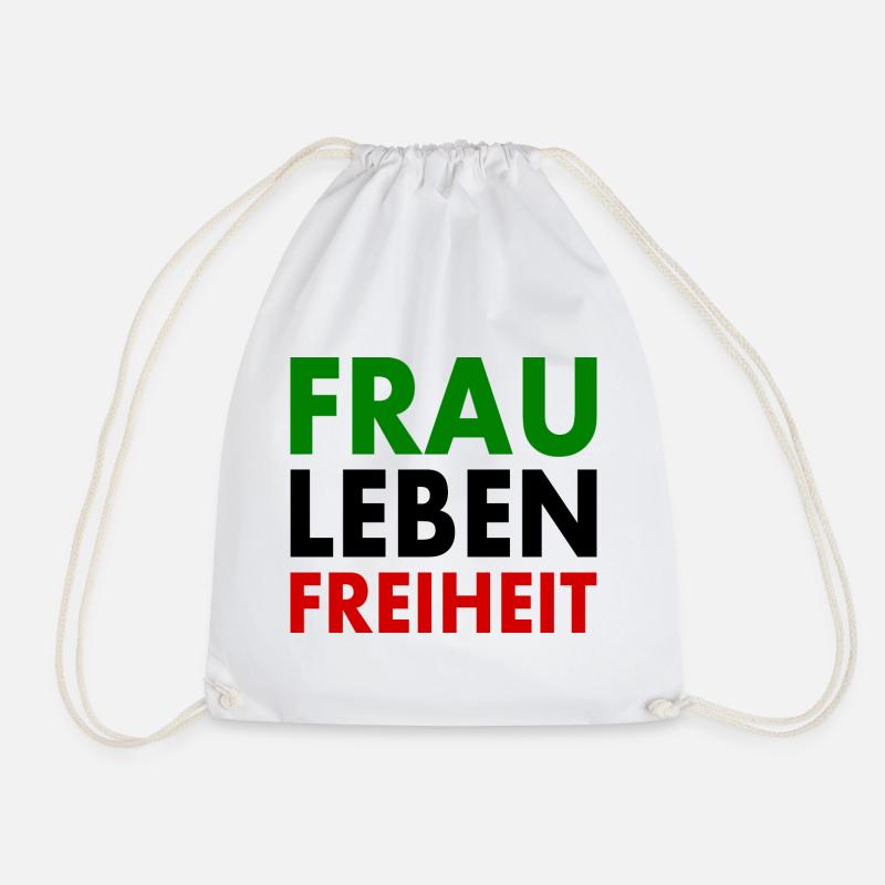 Frau leben freiheit - Turnbeutel - Weiß