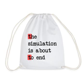 La fin de la simulation, Sci-Fi Matrix Humour Chemise - Sac de sport léger - blanc - Devant