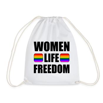 Women life freedom - Turnbeutel - Weiß - Vorne