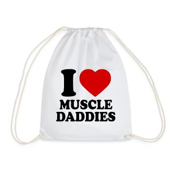 I love muscle daddies - Sac de sport léger - blanc - Devant
