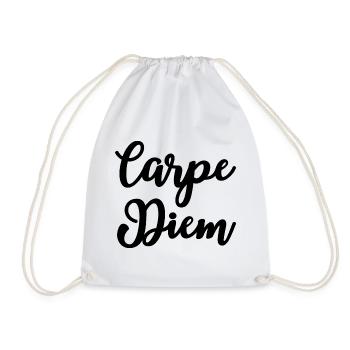 Carpe Diem Latin Seize the day - Drawstring Bag - white - Front