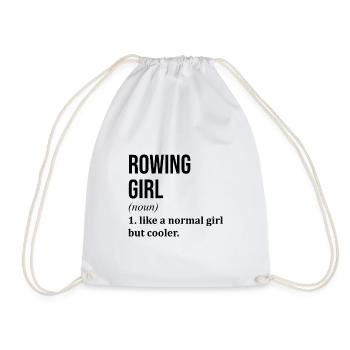 Citation drôle de fille d’aviron - Sac de sport léger - blanc - Devant