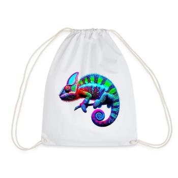 Chameleon - Drawstring Bag - white - Front