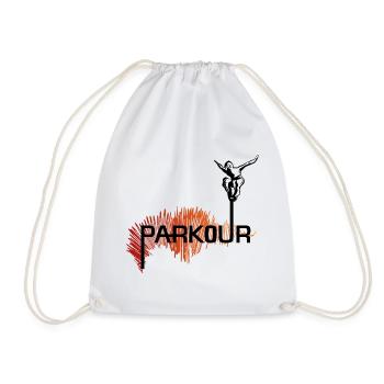 Parkour Ninja - couleur - Sac de sport léger - blanc - Devant