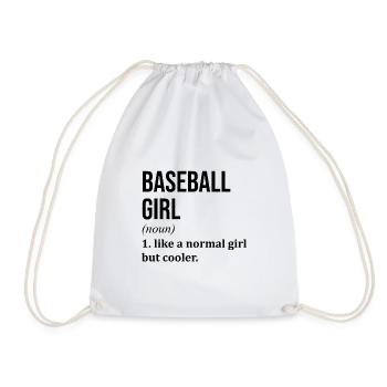 Baseball - Drawstring Bag - white - Front
