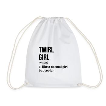 Twirling - Drawstring Bag - white - Front