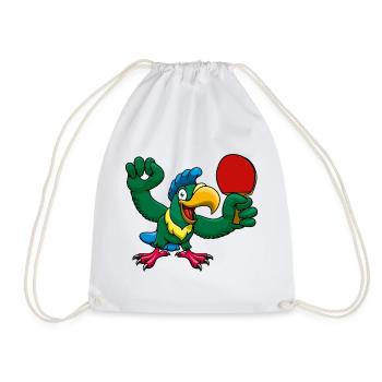 Ping Pong Champion Design Table Tennis and - Drawstring Bag - white - Front