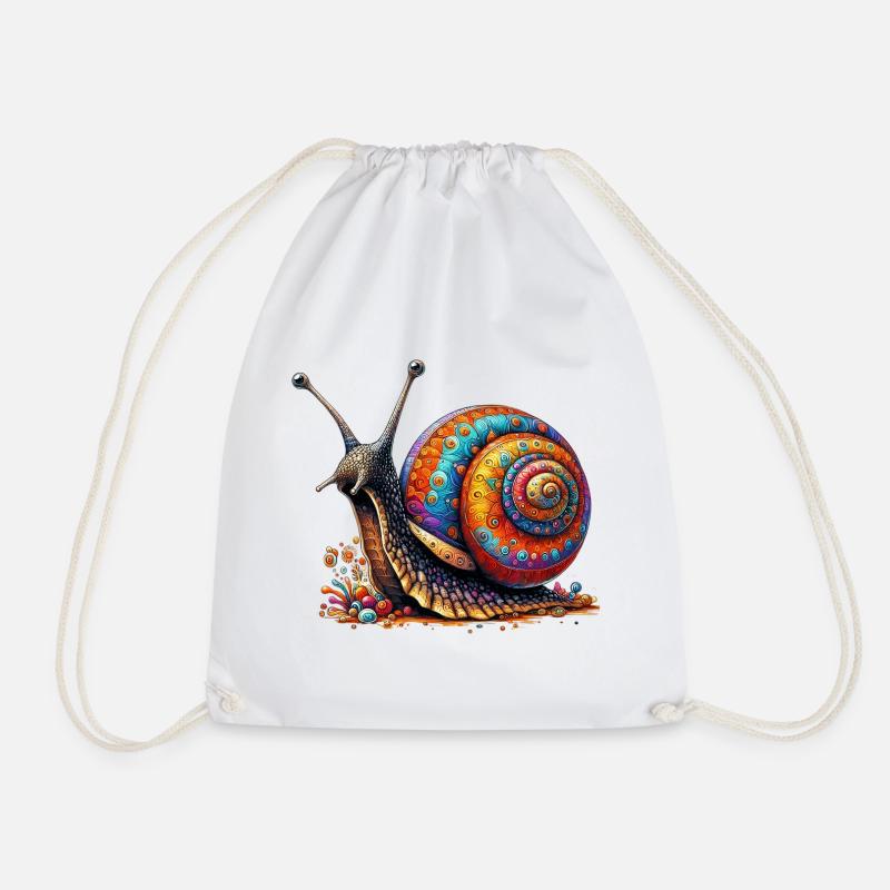Schnecke - Turnbeutel - Weiß