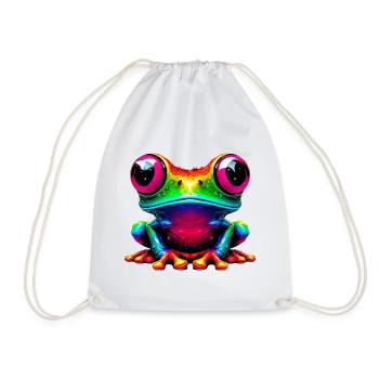Frog - Drawstring Bag - white - Front